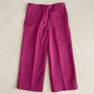 {NWT/VTG} Talbots Kids | High Waisted Wide Leg Cropped Pants Cotton Lyocell Pink